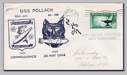 USS Pollack SSN-603 commissioning cover