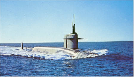 SSBN-610 underway