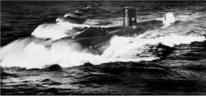 USS Halibut power run