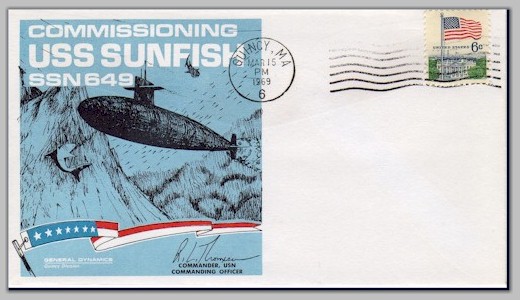 USS Sunfish (SSN 649) commissioning cover - image