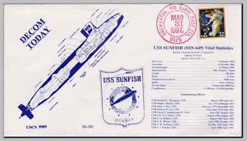 USS Sunfish (SSN 649) decomm. cover - image