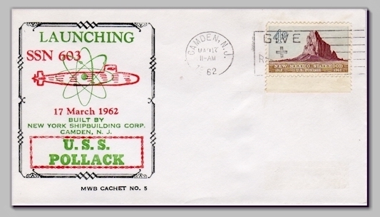 USS Pollack SSN-603 Launch cover